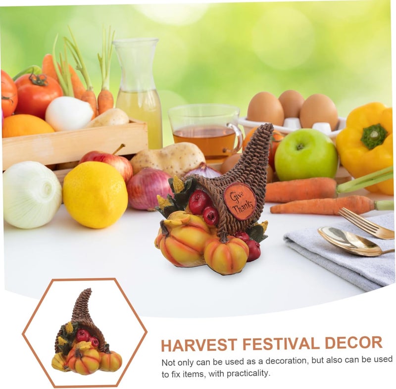 Kichvoe Harvest Festival Decor Handmade Faux Pumpkin Fruit in Basket for Thanksgiving Table Centerpiece Versatile Adornment for Home and Outdoor Celebrations - Image 4