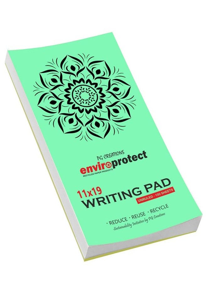 PG Creations Long Memo Size, Pack of 2 Pads, Pocket Unruled Writing Notepads, 100 Sheets per Pad, 70 Gsm Blank Plain Paper Pad for Note-Taking, Office, Home & Students, 11x19 cm, White - Image 3
