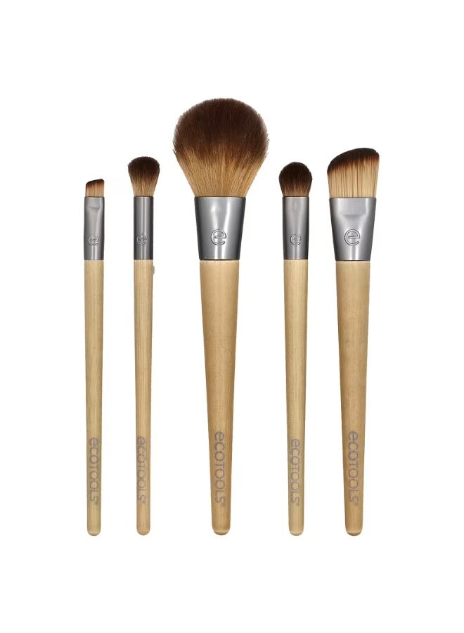 EcoTools, Start The Day Beautifully Brush Set, 5 Piece Set & Storage Tin - Image 2