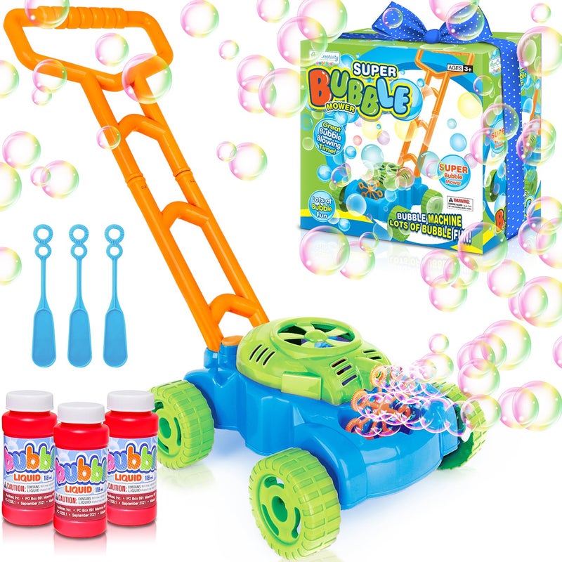 ArtCreativity Bubble Lawn Mower for Toddlers 1-3, Kids Bubble Machine for 1 Year Old Boy Gifts, Bubbles Blowing Push Toys for Kids, Summer Outdoor Gardening Toys for Birthday Gifts Boys & Girls - Image 1