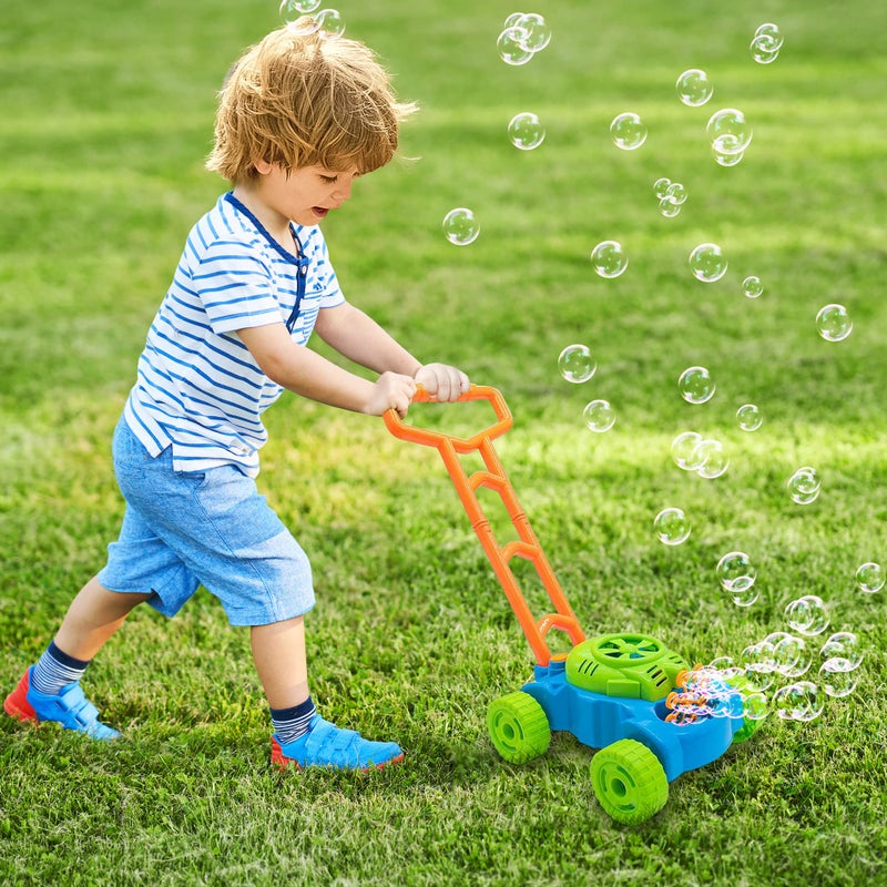 ArtCreativity Bubble Lawn Mower for Toddlers 1-3, Kids Bubble Machine for 1 Year Old Boy Gifts, Bubbles Blowing Push Toys for Kids, Summer Outdoor Gardening Toys for Birthday Gifts Boys & Girls - Image 2