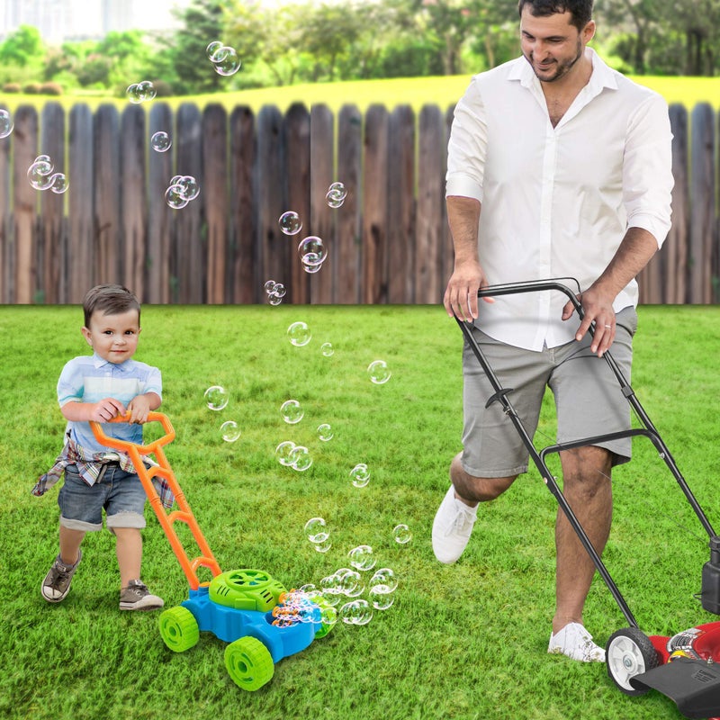 ArtCreativity Bubble Lawn Mower for Toddlers 1-3, Kids Bubble Machine for 1 Year Old Boy Gifts, Bubbles Blowing Push Toys for Kids, Summer Outdoor Gardening Toys for Birthday Gifts Boys & Girls - Image 5