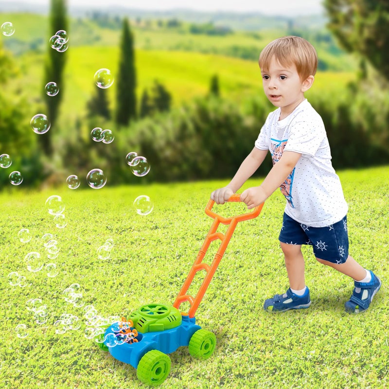 ArtCreativity Bubble Lawn Mower for Toddlers 1-3, Kids Bubble Machine for 1 Year Old Boy Gifts, Bubbles Blowing Push Toys for Kids, Summer Outdoor Gardening Toys for Birthday Gifts Boys & Girls - Image 3