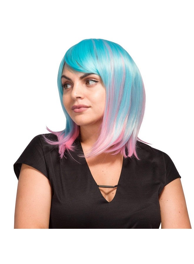 AGPtek Gptek Multicolor Ombre Short Bob Wig Shoulder Length Hair Extension With Stretchable Hairnet - Image 5
