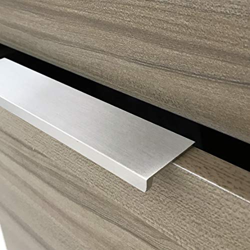 Jetland Cabinets Drawers Edge Pulls - 8-Pack, 6" Overall Length, Brushed Nickel, Concealed Tab Pulls for Kitchen Garage Cabinet Drawers, PW5018BS150L - Image 5