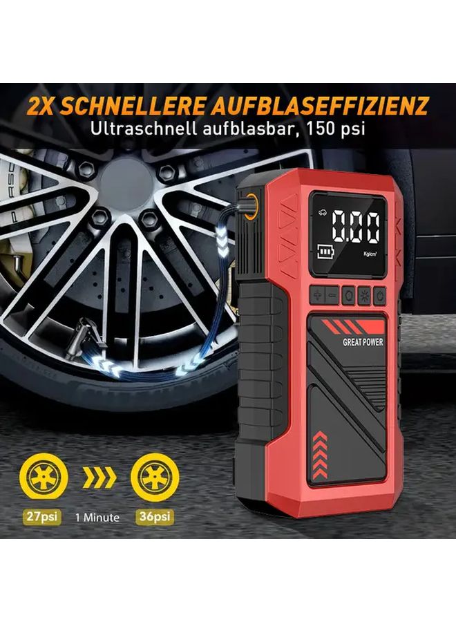 Type A Jump Starter With Air Compressor 8000A 150PSI Portable Battery Booster - Image 5