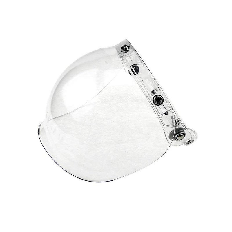 WANCAR Retro Motorcycle Bubble Visor Wind Shield Lens Universal For Standard 3-Snap Open Face Helmets(Clear) - Image 1
