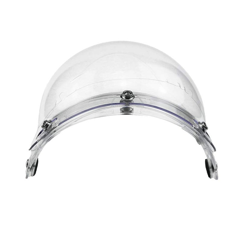 WANCAR Retro Motorcycle Bubble Visor Wind Shield Lens Universal For Standard 3-Snap Open Face Helmets(Clear) - Image 4
