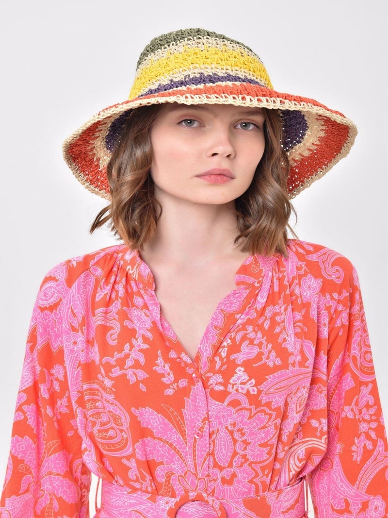 Saria Moda Saria Fashion Straw Knit Women's Hat  - Image 1