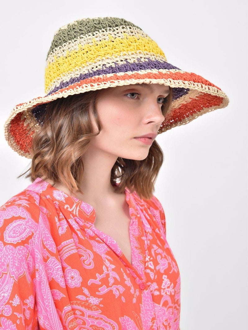 Saria Moda Saria Fashion Straw Knit Women's Hat  - Image 3
