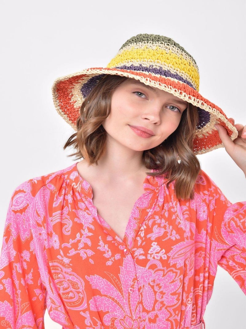 Saria Moda Saria Fashion Straw Knit Women's Hat  - Image 2