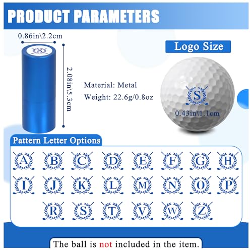 LACGO Personalized Golf Ball Stamp Name Initial Stamper for Golfers Waterproof Golfing Stamper Fathers Birthday Golf AccessoriesLetter S - Image 3