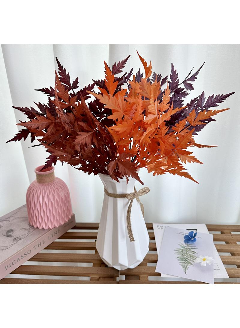 Plastic fern leaf simulation leaf small handle fern leaf flower material vase flower arrangement hotel decoration - Image 1