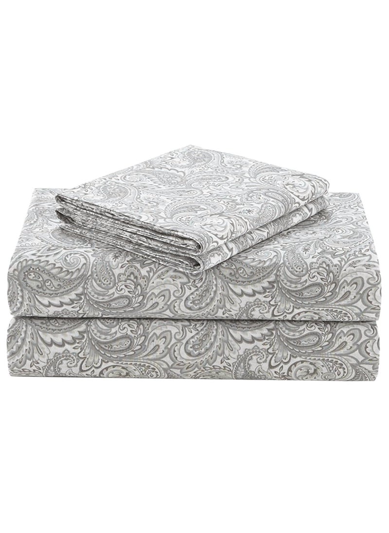 Comfort Spaces Comfort Spaces 100 Cotton Sheet Set Breathable Lightweight Soft with 14 Elastic Pocket Fits up to 16 Mattress All Season Cozy Bedding Matching Pillow Case Full Paisley Multi 4 Piece 