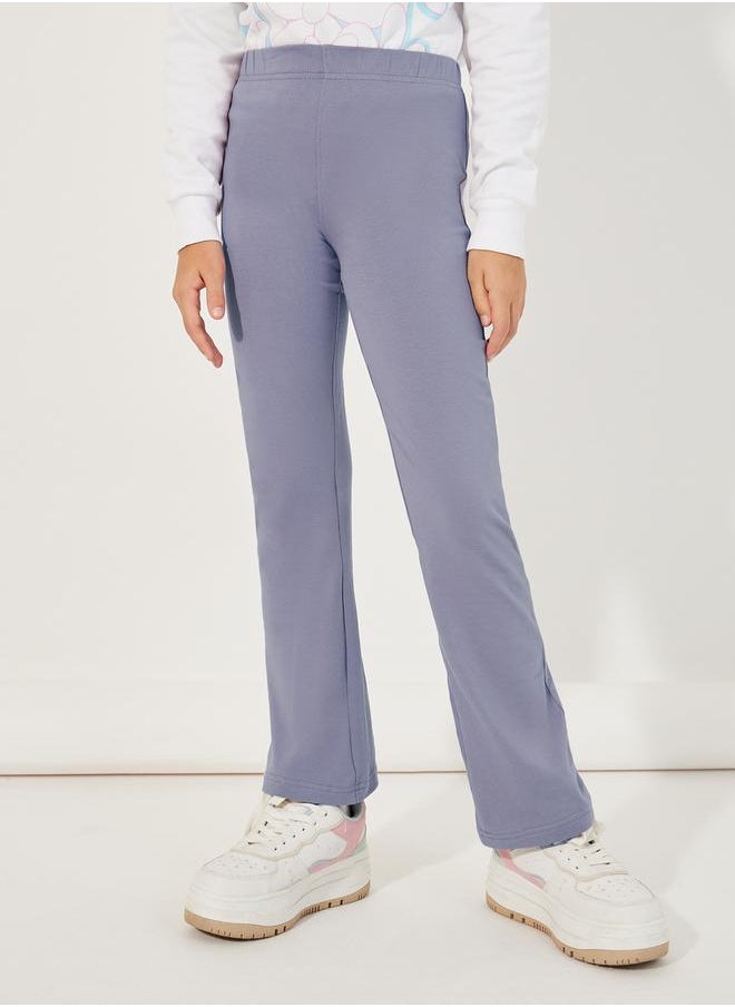 Styli Solid High Rise Flared Leggings  - Image 1