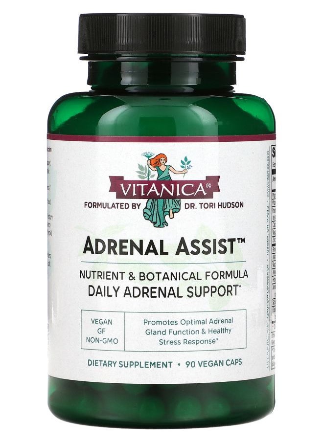 Vitanica Adrenal Assist Daily Adrenal Support 90 Vegan Caps 