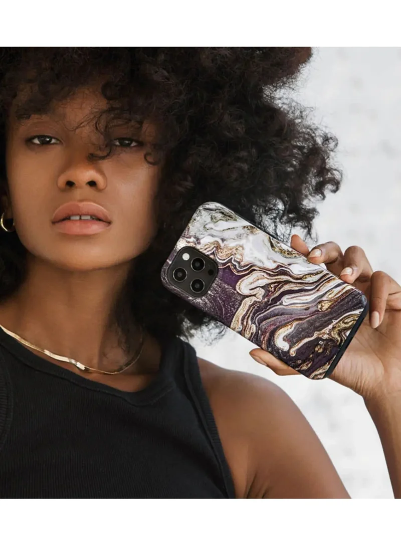 BURGA Luxury Styled Giltter iPhone 16  Pro Case Compatible with Double Layer Silicone Protective Case Nostalgia