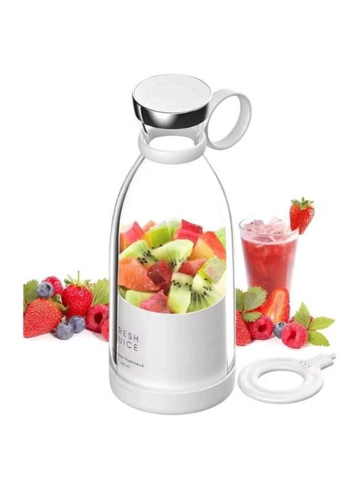 Dreamzon Portable Blender Personal Blender Portable Electric Juicer Kettle Bottle for Shakes, Mini Fruit Battery Rechargeable Portable USB Blender Smoothie maker White - Image 1