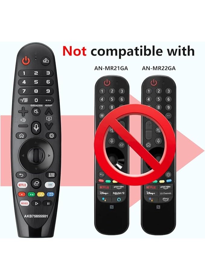 أوماكس جهاز تحكم عن بعد ماجيك فويس لتلفزيون إل جي الذكي، بديل لجهاز التحكم عن بعد ماجيك AN-MR20GA AN-MR19BA AN-MR18BA، مع مؤشر ووظيفة صوتية - Image 3