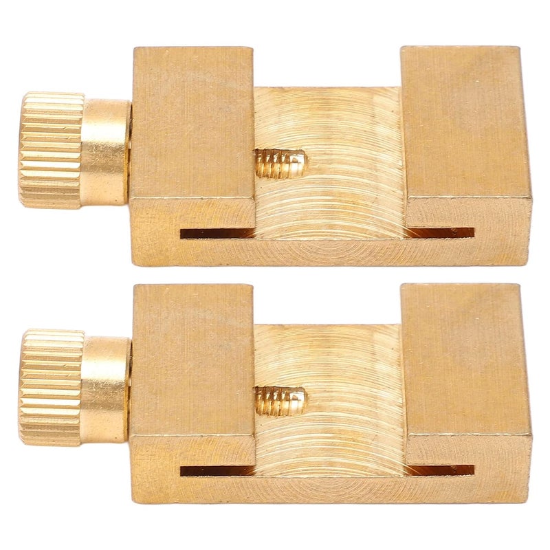2Pcs Brass Scribe Ruler Limit Block Industrial Marking Tools Construction - Image 5