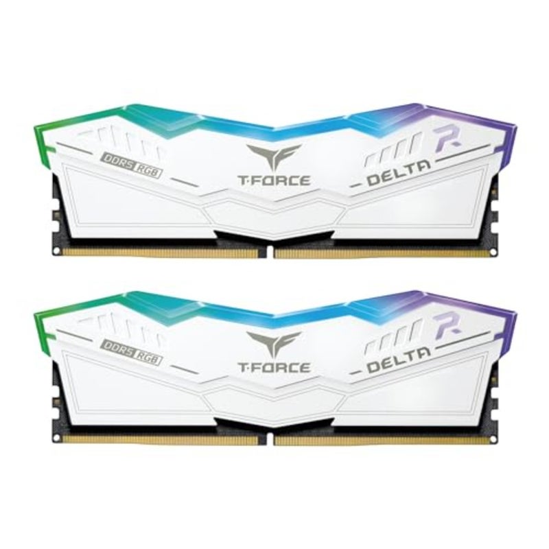 ذاكرة RAM T-Force Delta RGB DDR5 64 جيجابايت 6000 ميجاهرتز PC5-48000 CL38 Intel XMP 3.0 AMD EXPO متوافقة وحدة الذاكرة للطاقة المكتبية FF4D564G6000HC38GDC01 - Image 1