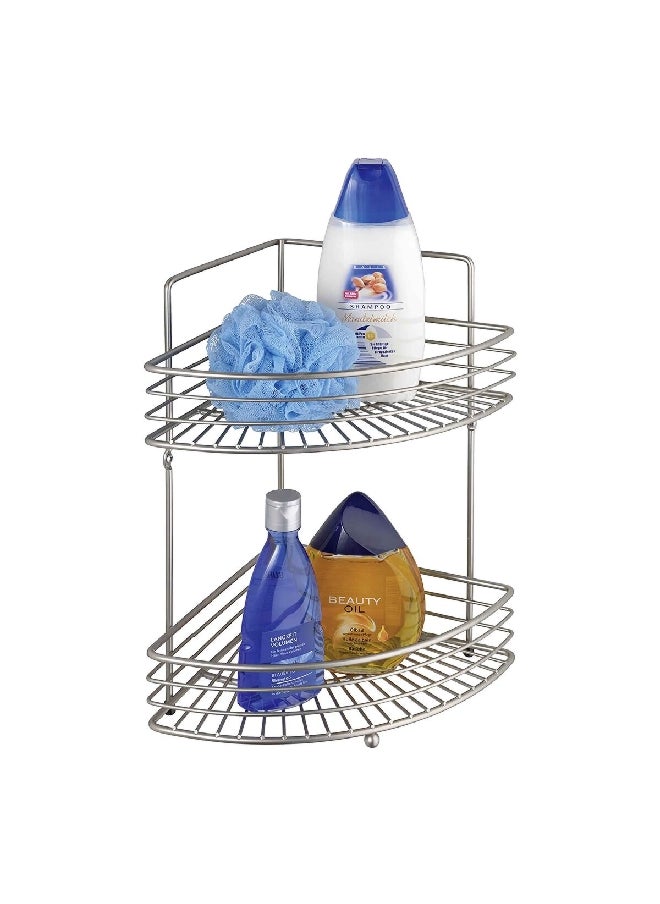 Wenko Milano 2-Tier Wire Shower Caddy Silver 22 x 31 x 37 cm 19630100  - Image 2