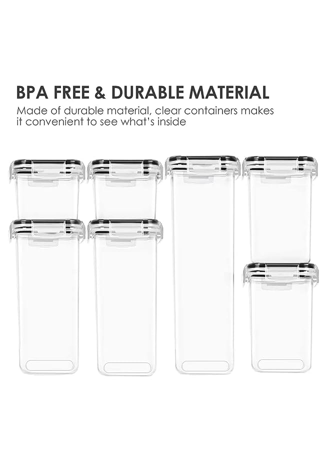 IAF Food Storage Container Set,7 Pcs Kitchen Pantry Storage Containers with Lids Large size Kitchen & Pantry Containers Reusable Completely sealed Storage Jars for Storing Pasta,Cereal,Sugar - Image 3