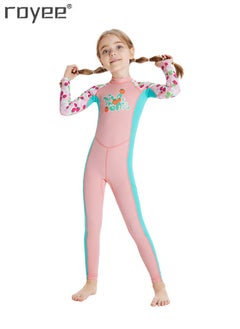 Royee One Piece Long Sleeves Swimsuit Surfing Diving Thermal Wetsuit UPF 50+ Sun Protection  - Image 1