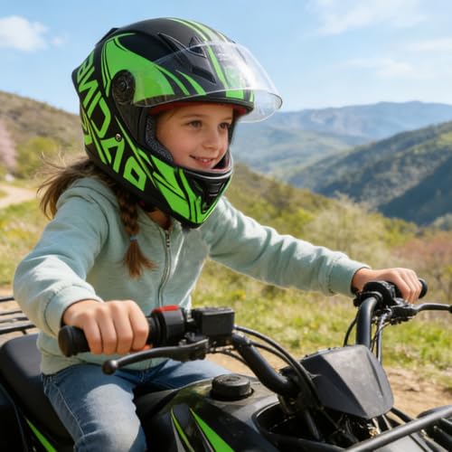 SanQing Fashion Kids Motorcycle Helmets Teen Motor-Bike Scooter Biker BMX Four Wheelers Full Face Helmets Boys Girls DOT Approved - Image 3