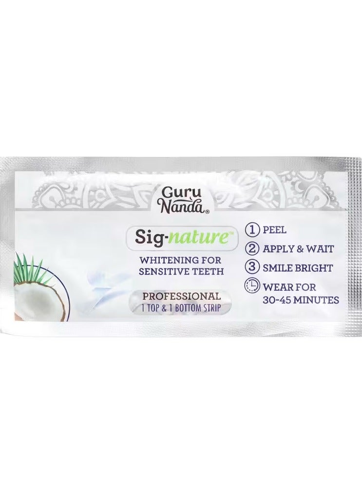 Whitening Strips with Natural Coconut Oil for Sensitive Teeth, 14 Strips