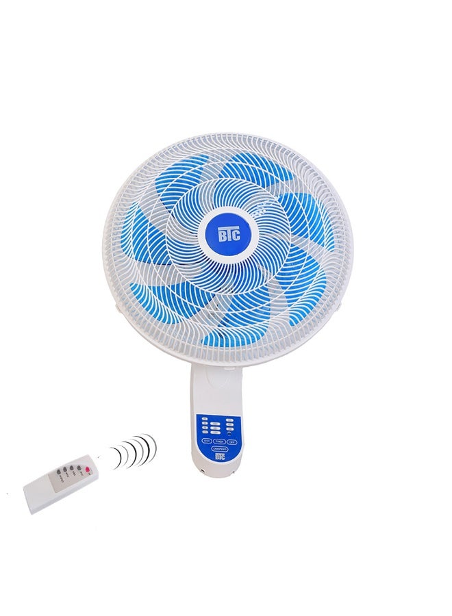 بي تي سي بى تى سى مروحة حائطى 18 بوصة ريمود 3 سرعات 7 ريشه