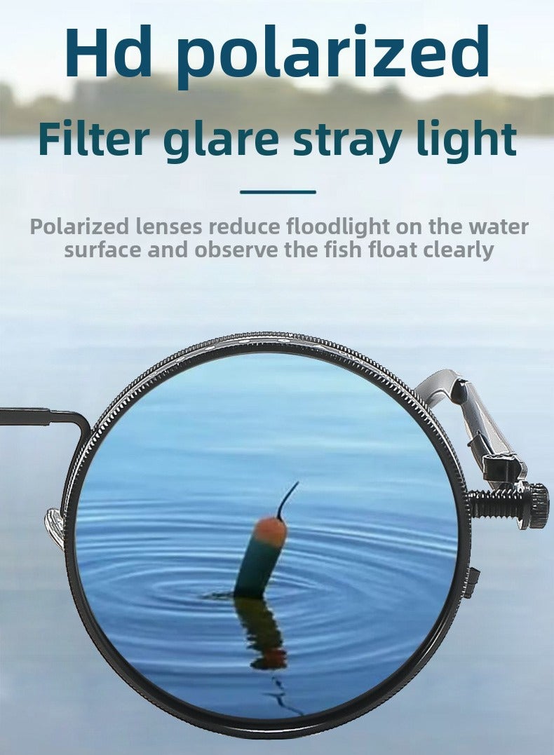 Adjustable ND9 Polarized Sunglasses – UV Protection, 9-Level Light Reduction, Anti-Glare HD Lenses for Day & Night Use, Outdoor Driving, Fishing, Camping, Lightweight & Comfortable Frame(Black) - Image 5