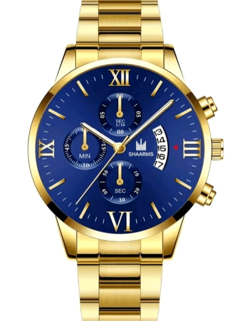 SHAARMS Men's Quartz Watch for Business, Travel, and Calendar Feature - Image 1