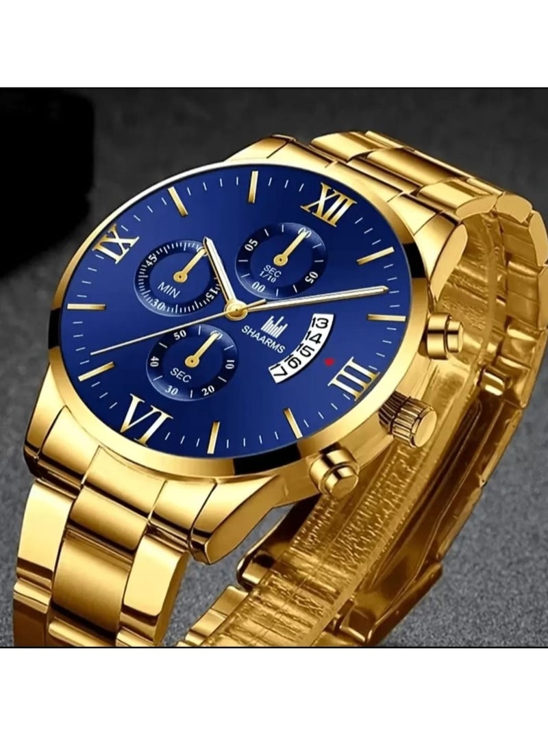 SHAARMS Men's Quartz Watch for Business, Travel, and Calendar Feature - Image 2