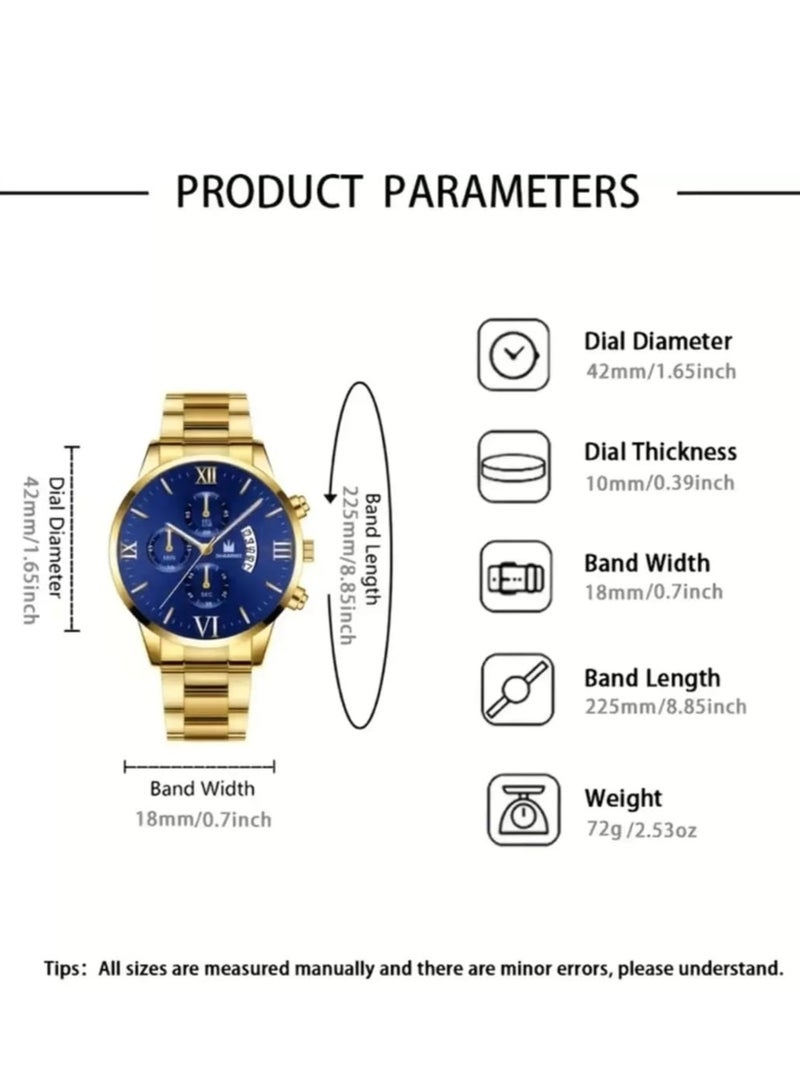 SHAARMS Men's Quartz Watch for Business, Travel, and Calendar Feature - Image 5