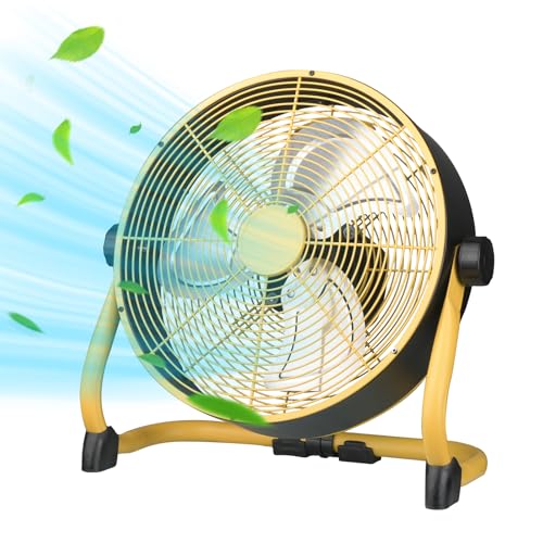 TrendGear 12 Inch High Velocity Floor Fan, Heavy Duty Metal Industrial Fans with 3 Speeds, Portable Fan with Adjustable 360° Head Tilt - Image 5