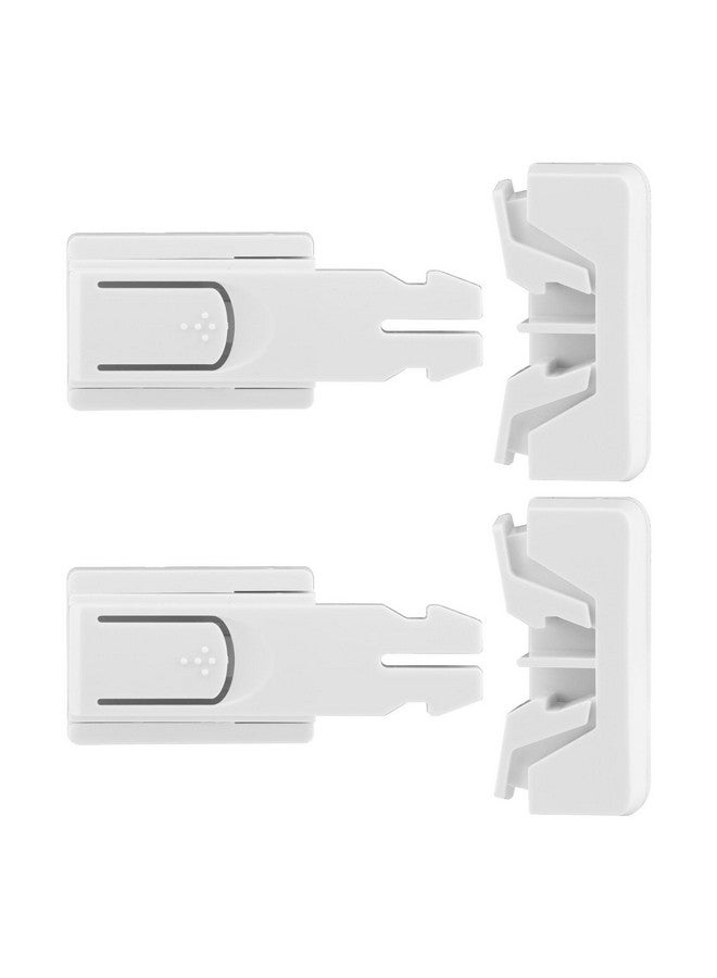 BNYTXV Fridge Lock, 2PCS Freezer Lock, Refrigerator Locks for Kids, Child-Proof Child Safety Lock for Oven Fridge Door Latch - Image 1