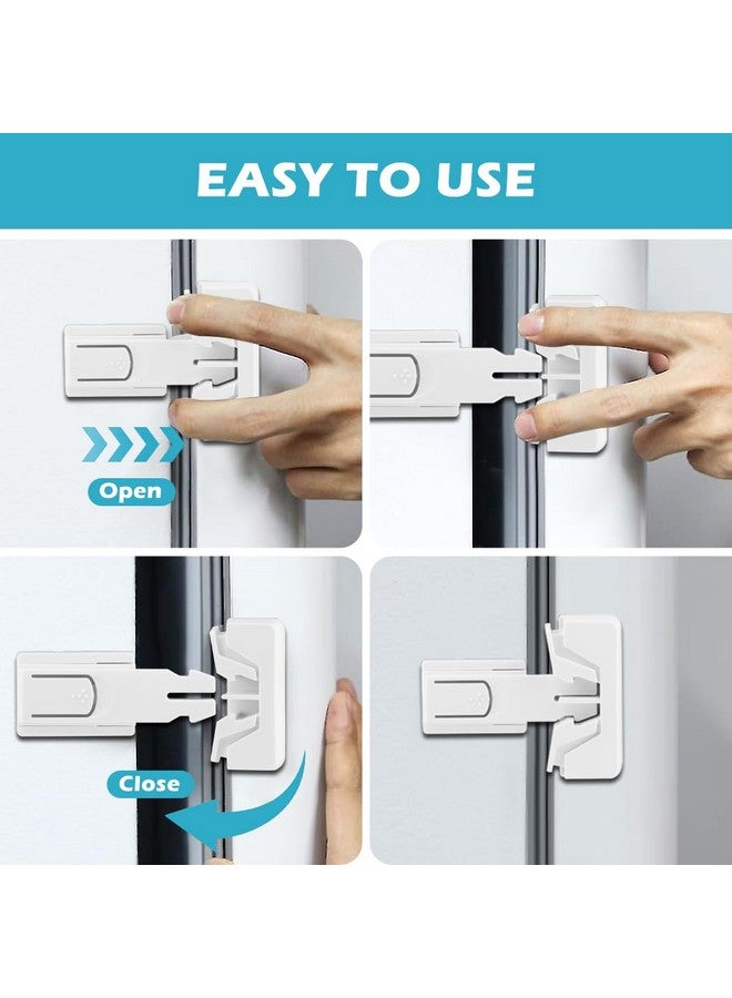 BNYTXV Fridge Lock, 2PCS Freezer Lock, Refrigerator Locks for Kids, Child-Proof Child Safety Lock for Oven Fridge Door Latch - Image 4
