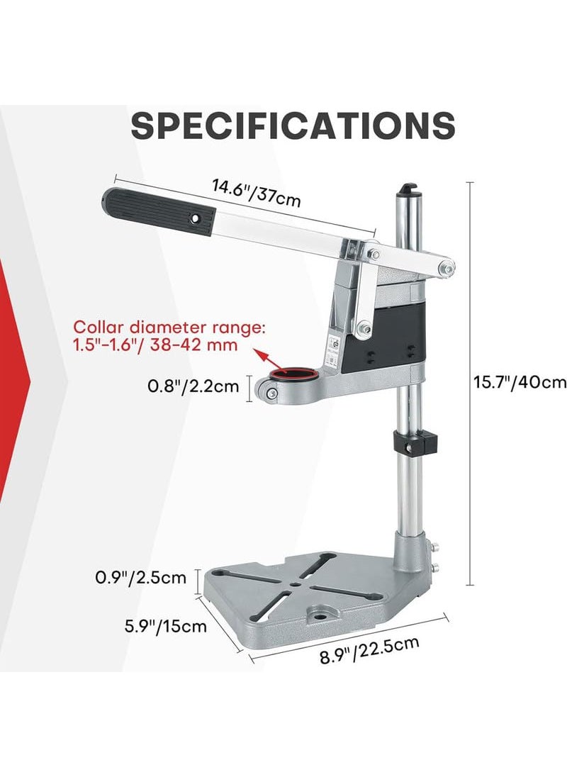 GALAXE Galaxe Drill Press Stand Universal Bench Clamp Desktop Drill Holder Workbench Repair Tool with Single Hole Aluminum Heavyduty Base  - Image 3