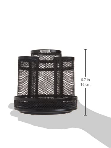 Rolodex Desk Organizer Rotating Office Supply Caddy Mesh Black (6.5" x 6.5" x 6.25") - Image 3