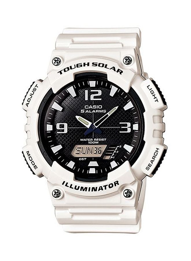 كاسيو ساعة يد كوارتز رقمية وبعقارب وسوار من الراتينج طراز AQ-S810WC-7AVDF - مقاس 46 مم - لون أبيض رجال - Image 1