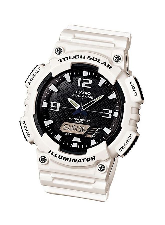 كاسيو ساعة يد كوارتز رقمية وبعقارب وسوار من الراتينج طراز AQ-S810WC-7AVDF - مقاس 46 مم - لون أبيض رجال - Image 3