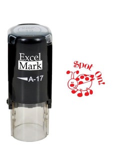 ExcelMark Round Teacher Stamp Spot On! Red Ink  - Image 2