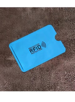 بامير حامل بطاقات حجب RFID من الألومنيوم مكون من 5 قطع، مجموعة سفر وأكمام حجب RFID أفضل طريقة لحماية بطاقات الائتمان من السرقة الإلكترونية، تصميم خفيف الوزن وصغير الحجم ليناسب أي جيب أو محفظة  - Image 2