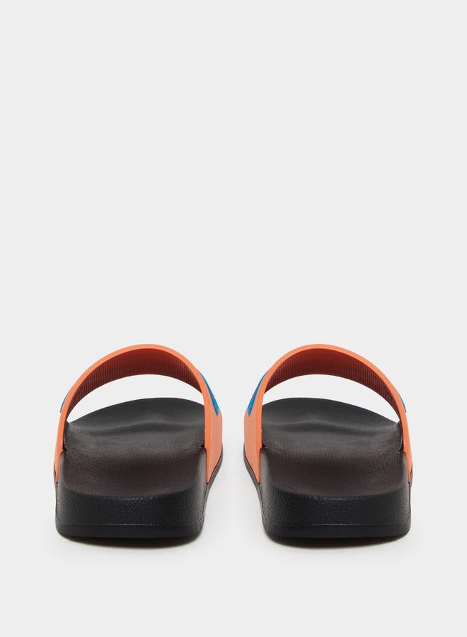 Take Two Orange Graphic Print Slides - Image 4