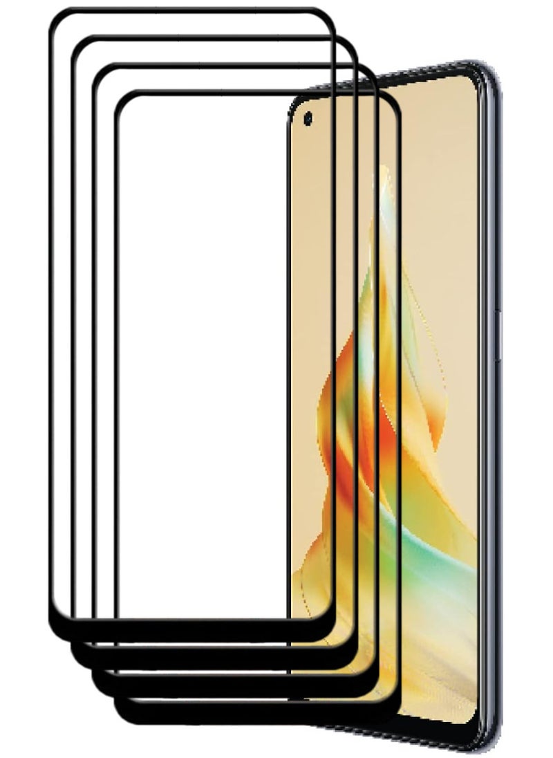 ACLIX 4 Pieces Antistatic ESD Dustproof Premium Quality High Definition Tempered Glass Screen Protector Designed For Oppo Reno8 T - Image 1