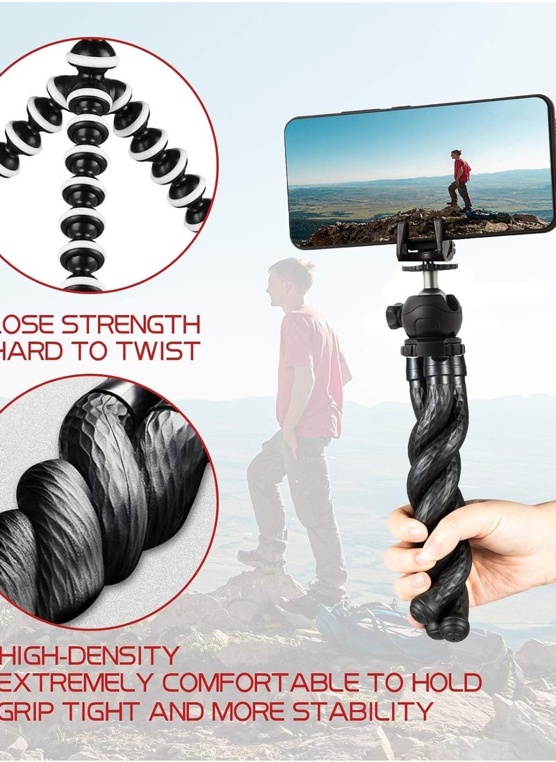 Raxoom Phone Tripod,Flexible Tripod for iPhone with Extendable Phone Holder for Video Recording/Photography,Camera Stand/Webcam Tripod for YouTube Video  - Image 4