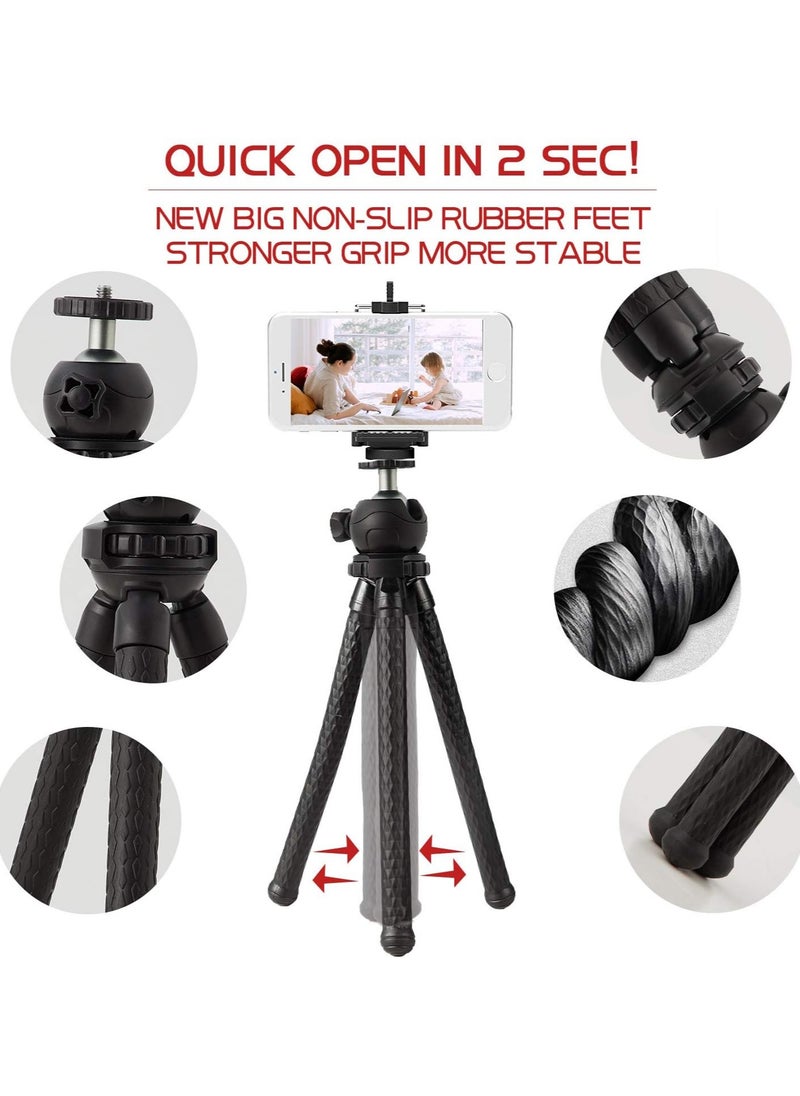 Raxoom Phone Tripod,Flexible Tripod for iPhone with Extendable Phone Holder for Video Recording/Photography,Camera Stand/Webcam Tripod for YouTube Video  - Image 5