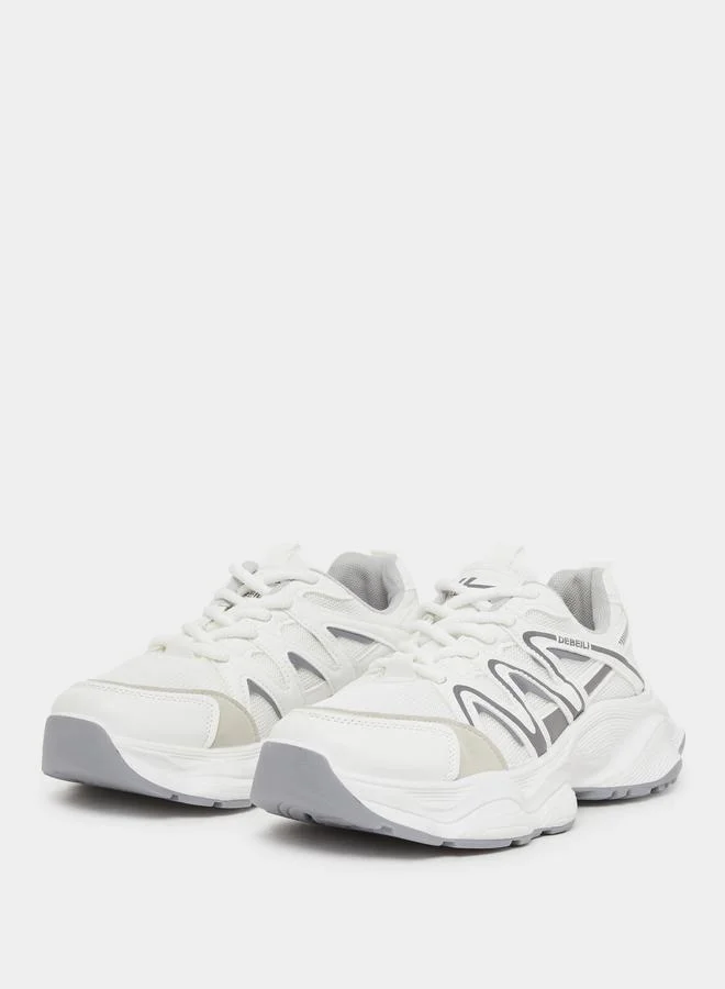 Styli Styli Quilted Side Lace Up Sneakers