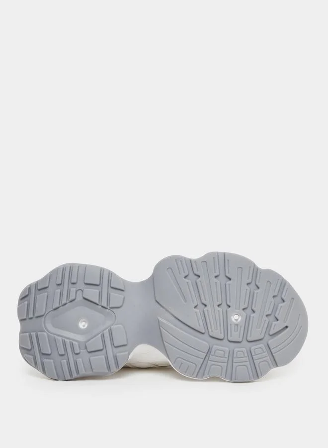 Styli Styli Quilted Side Lace Up Sneakers